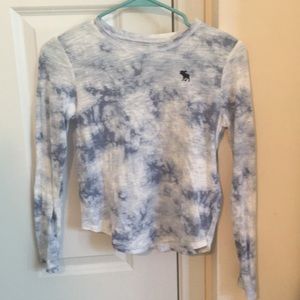 abercrombie kids girl blue tie dye long sleeve